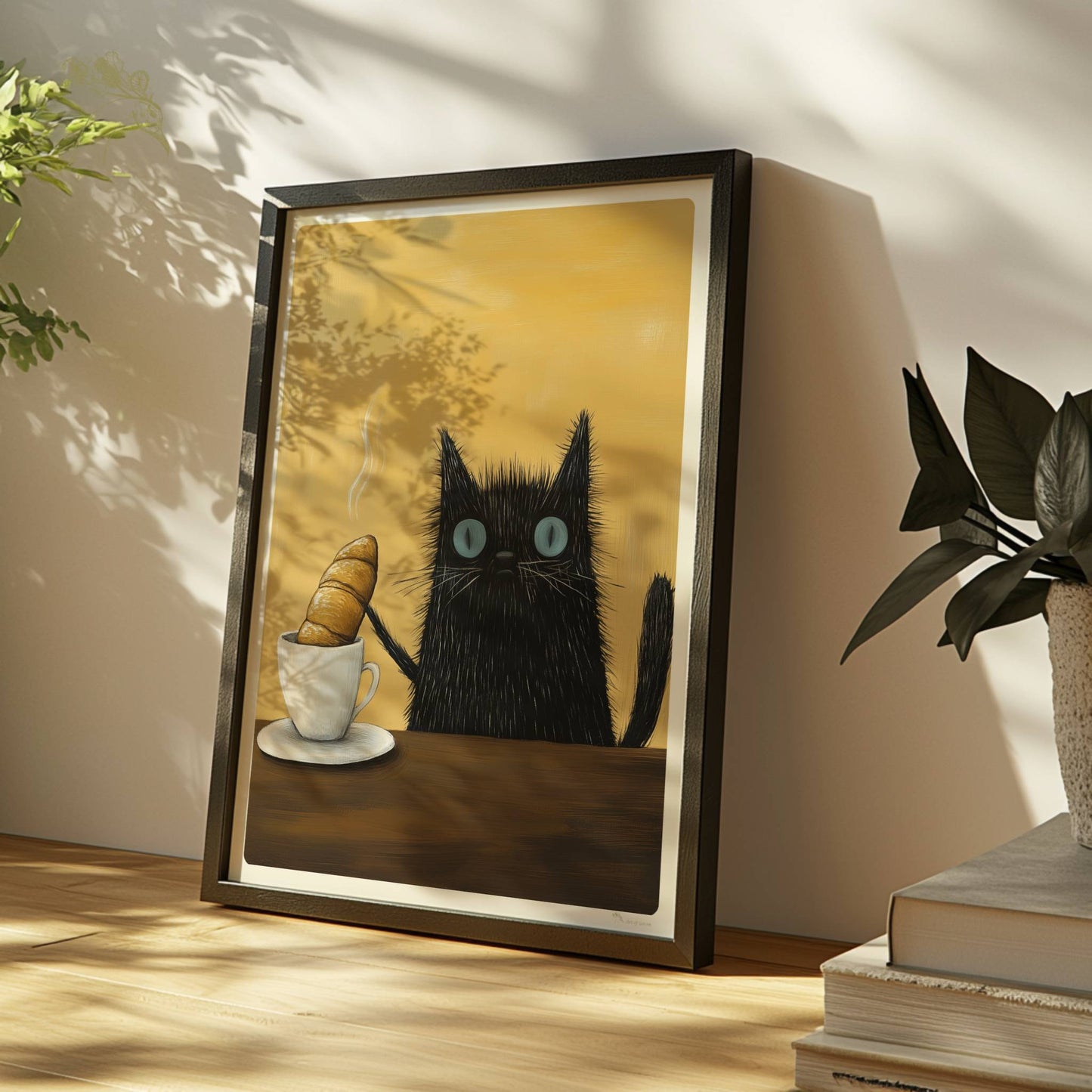Funny cats with Drinks - Framed Poster