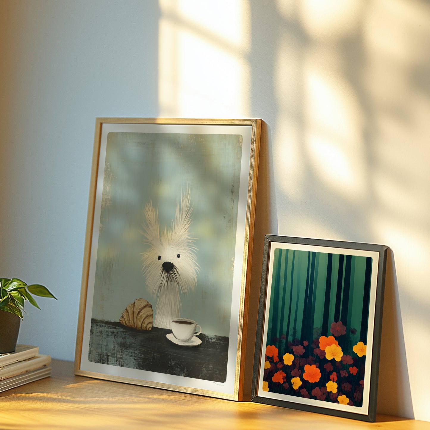 Hunde Porträts Poster gerahmt