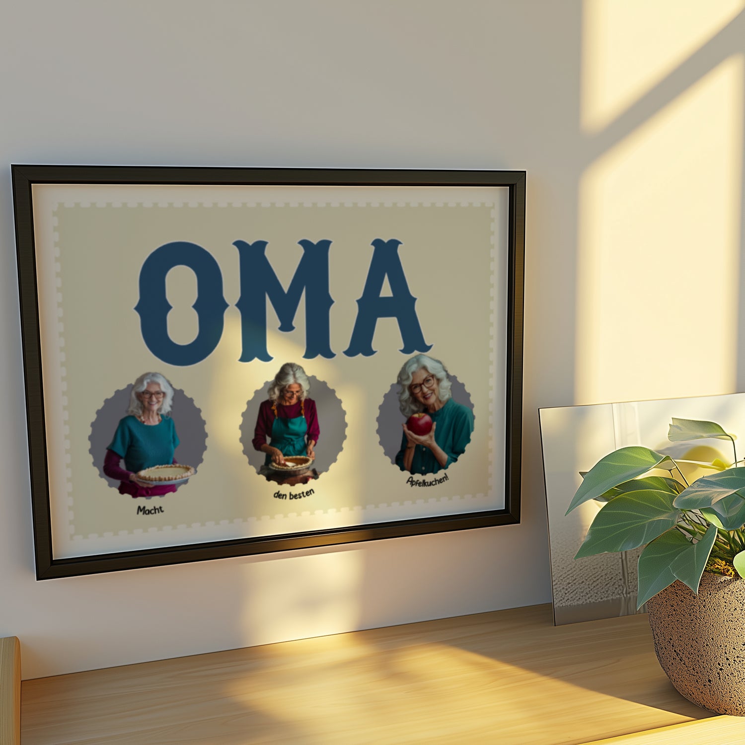 Hier können Sie ein Poster mit sprüchen selbst gestalten. EIn Bild vom Oma Poster Personalisiert als Geschenkidee Poster mit Name und Foto