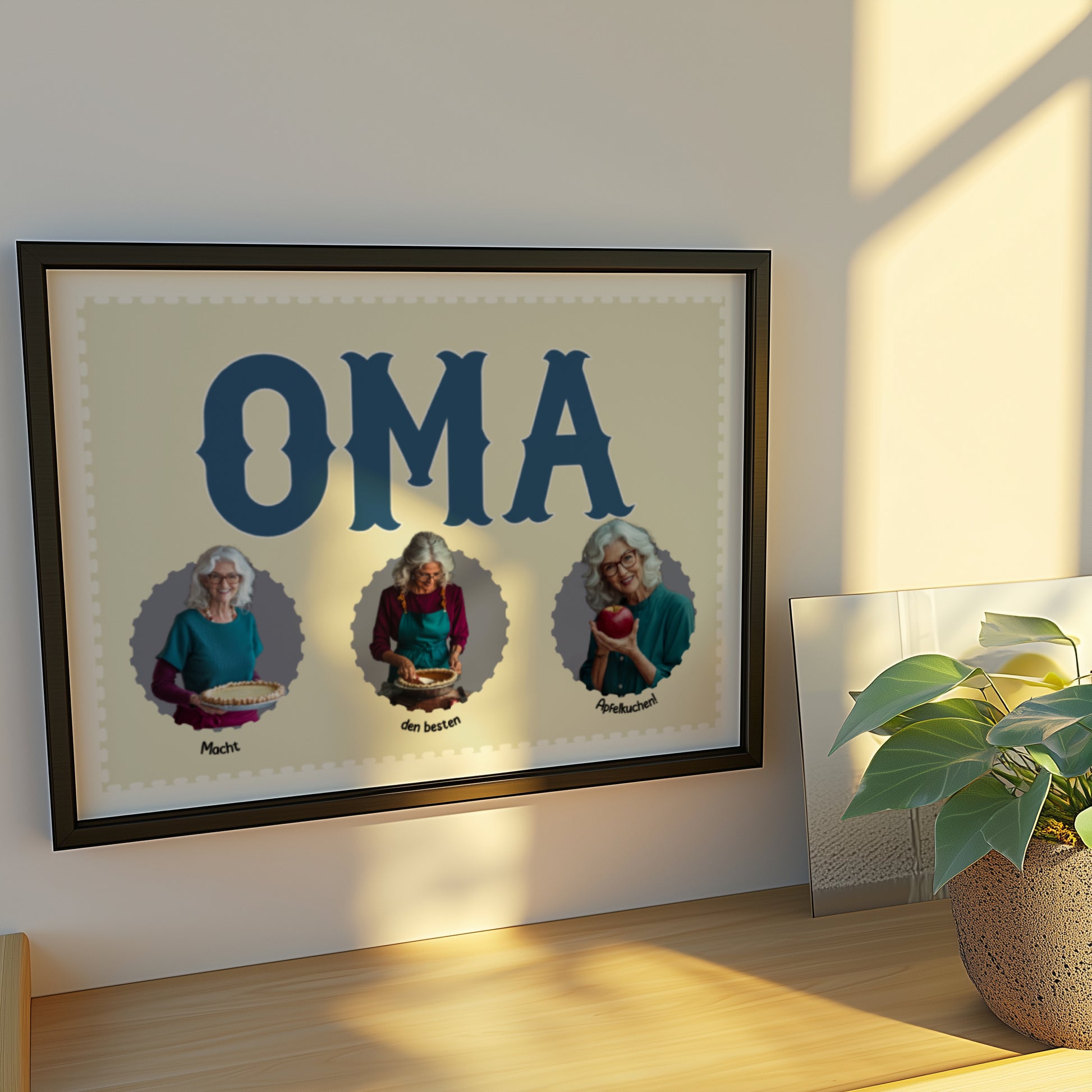 Hier können Sie ein Poster mit sprüchen selbst gestalten. EIn  Bild vom Oma Poster Personalisiert als Geschenkidee Poster mit Name und Foto