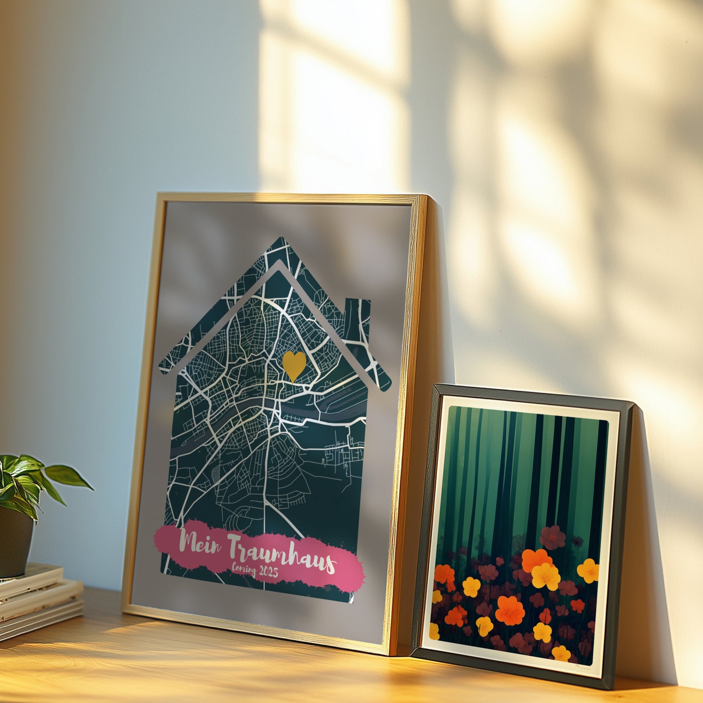 Stadtkarten Poster Personalisiert Selbst Gestallten mit Farben Texten und Design