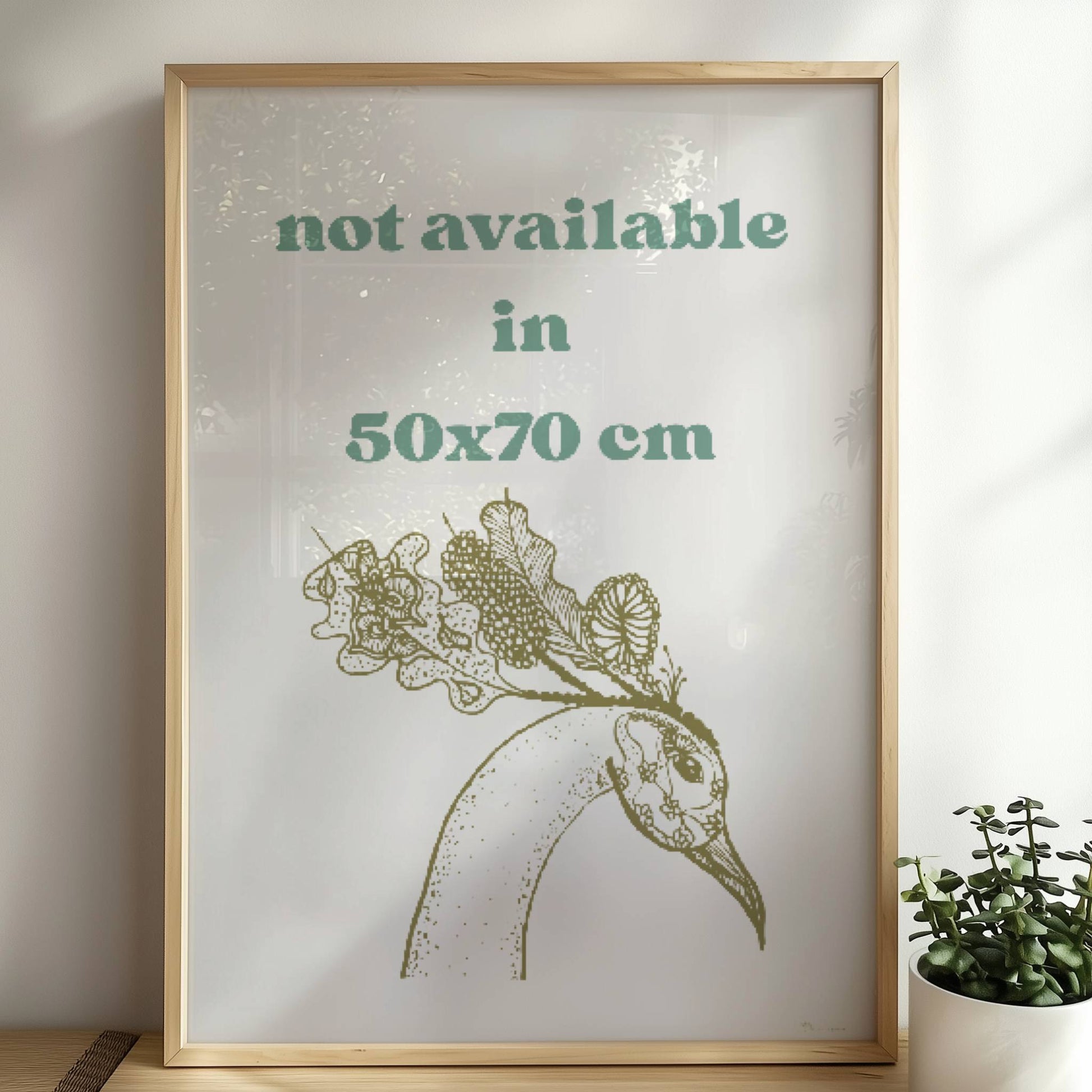 Einhorn mit rosa Schmetterlingsflügeln galoppiert anmutig durch einen sonnigen, mystischen Wald.. Rahmen natur 50x70
